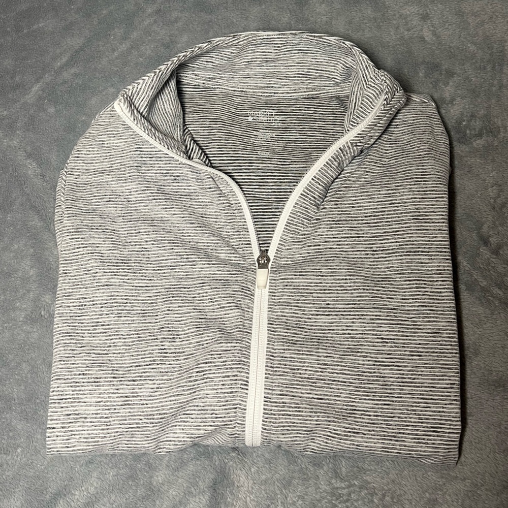 Market & Spruce Gray Zip-Up Sweatshirt